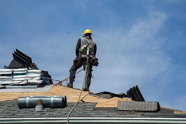 Professional Gutter Installation technician working in Greensburg, IN